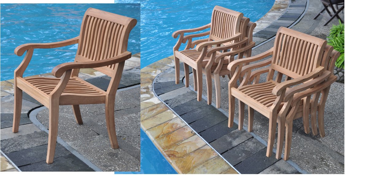 Premium 7-Piece Teak Wood Outdoor Dining Set - 60