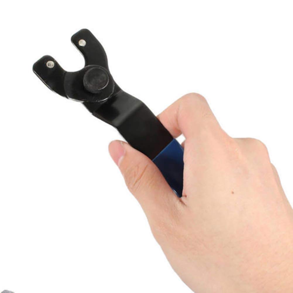 High Carbon Steel Pin Spanner Wrench 8-50mm Heavy Duty Angle Grinder Tool - 7.87 x 0.35 Inch Black & Blue for Metalworking, Automotive Repair, and DIY Projects