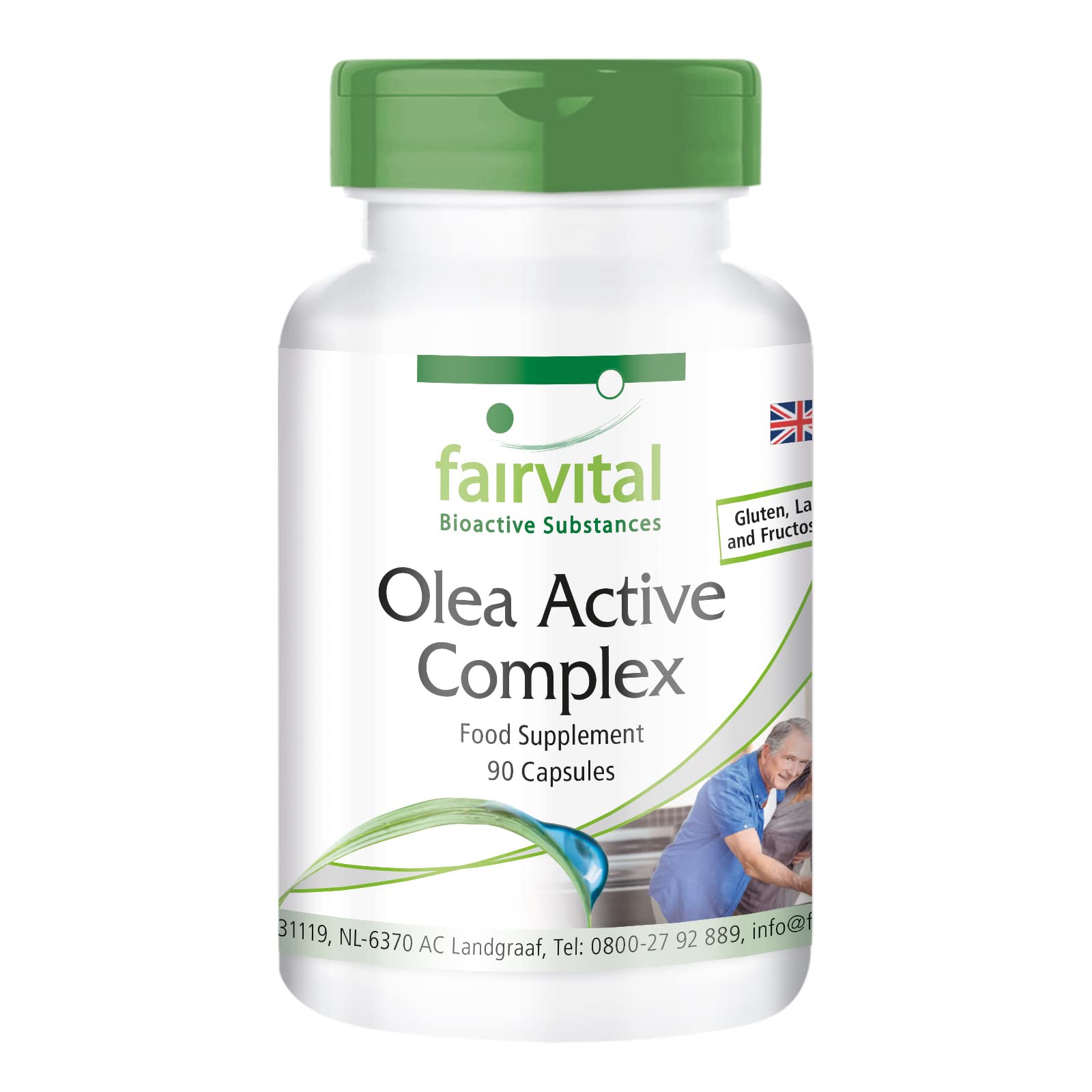 Fairvital Olea Active Complex - Vegan Supplement with B Vitamins, Folic Acid, Olive Leaf, Schisandra, Pomegranate & OPC - 90 Capsules for Energy, Immunity & Antioxidant Support - Perfect for Daily Wellness & Active Lifestyle