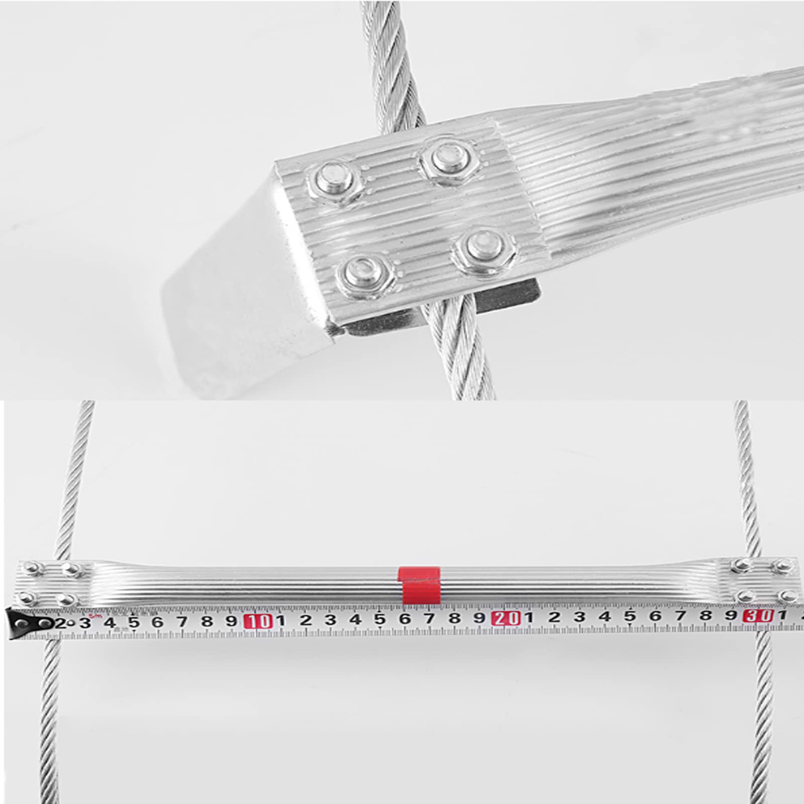 Fireproof Metal Safety Rope Ladder with Hooks - 10m/32.8ft Alloy Steel Wire Escape Ladder for Emergency Fire Exit & Home Safety (Ideal for Apartments, Offices & Emergency Preparedness Kits)