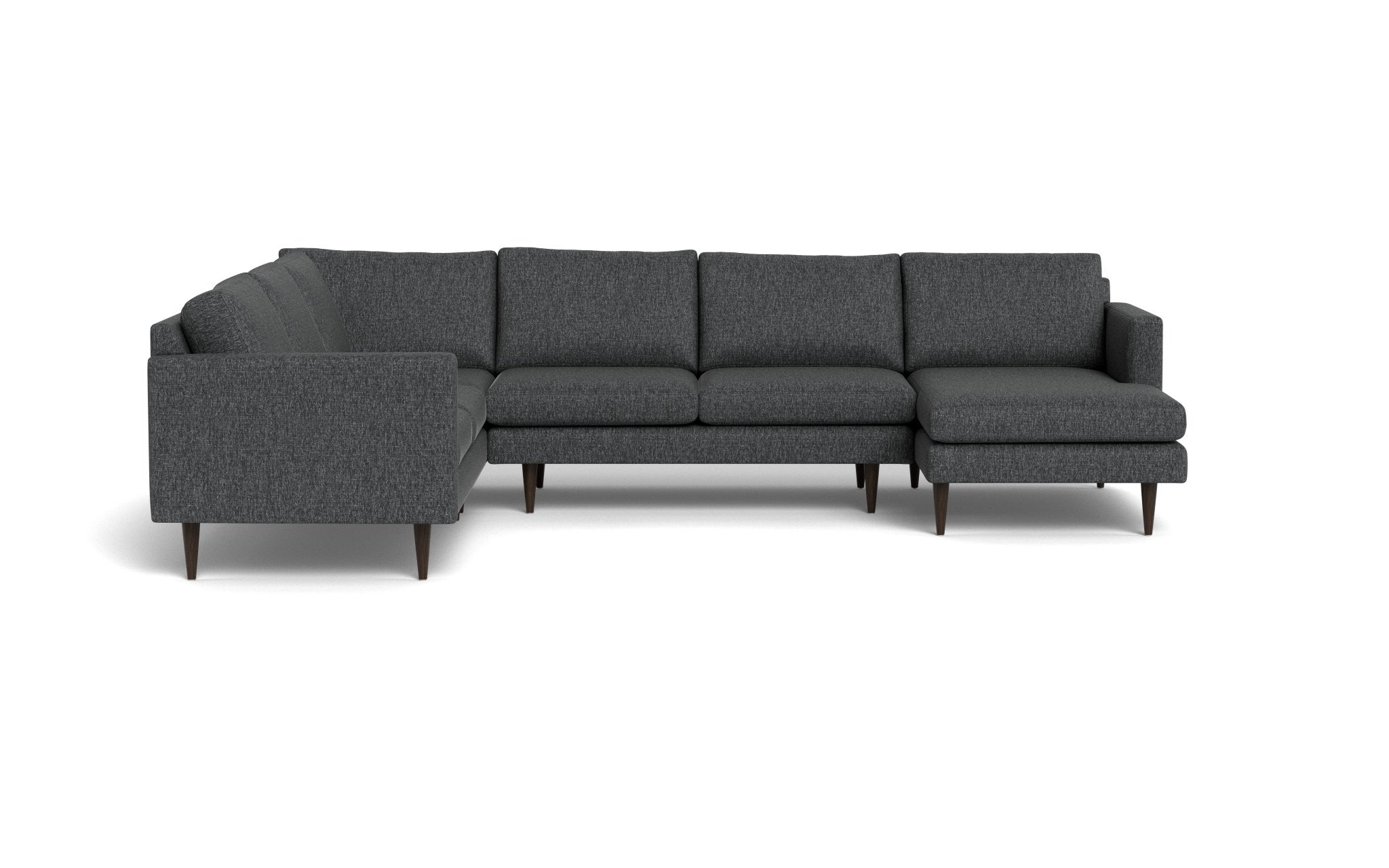 Wallace 131 Modern Untufted Corner Sectional Sofa with Right Chaise - Perfect for Living Room, Lounge & Family Room Comfort