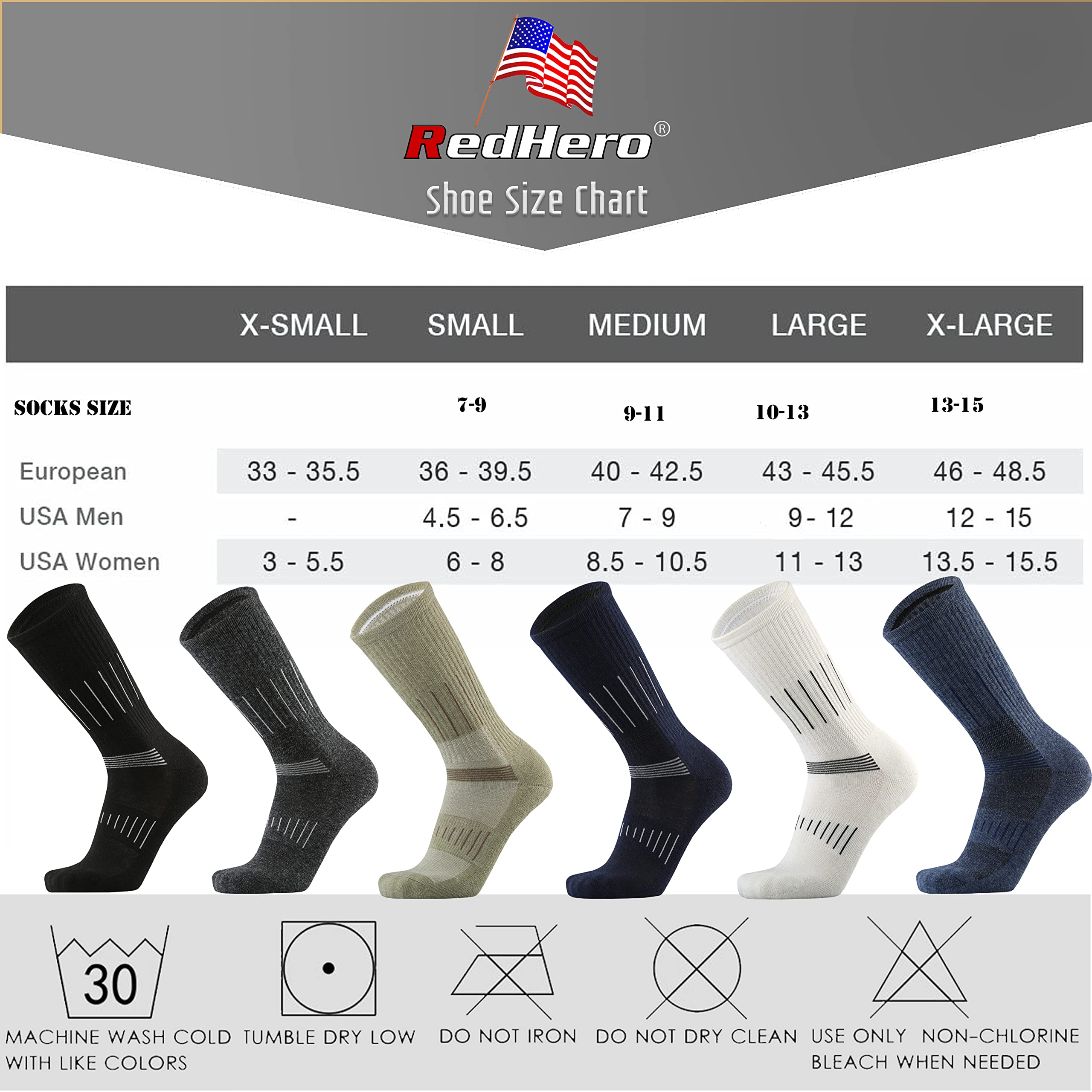 Premium Men's Merino Wool Hiking Socks - Thermal Cushion Crew for Trekking & Outdoor Adventures - Moisture Wicking & Odor Control - Perfect for Camping, Backpacking & Winter Sports