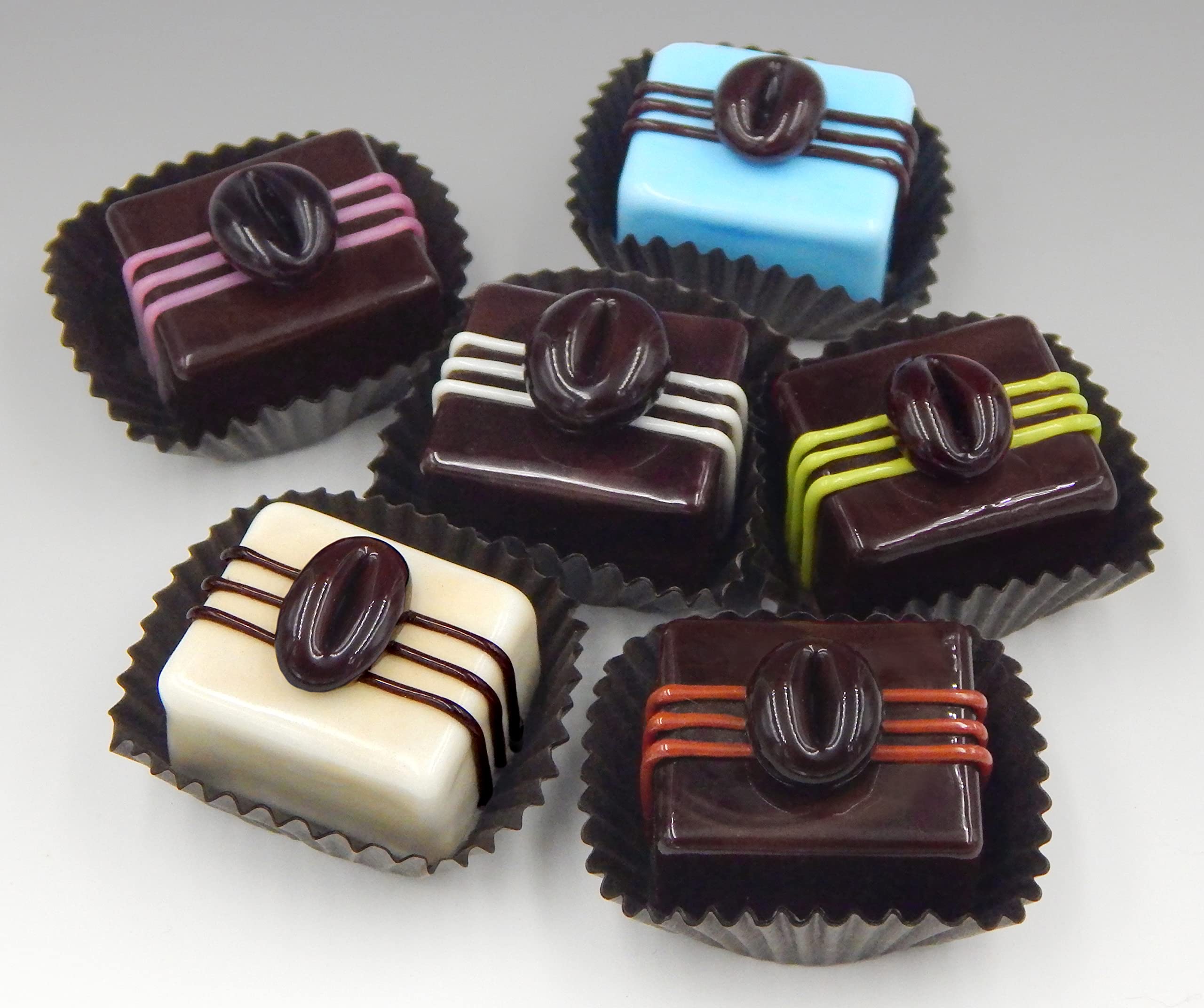 Handmade Glass Chocolate Coffee Bean Candy Gift - Vanilla Flavor for Parties & Gifts