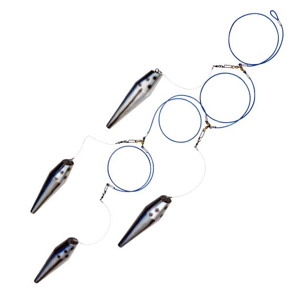 Boone Lulu Bonita 13.5 Inch 4 Pin Rigged Ultimate Pin Teaser - Premium Fishing Lure for Bass, Walleye & Pike - Perfect for Freshwater & Saltwater Angling