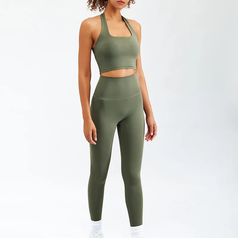 2/3PCS Women's Sport Yoga Set - Soft, Breathable High Waist Gym Outfit - Workout Clothes & Tracksuit for Yoga, Pilates, Running & Fitness Training