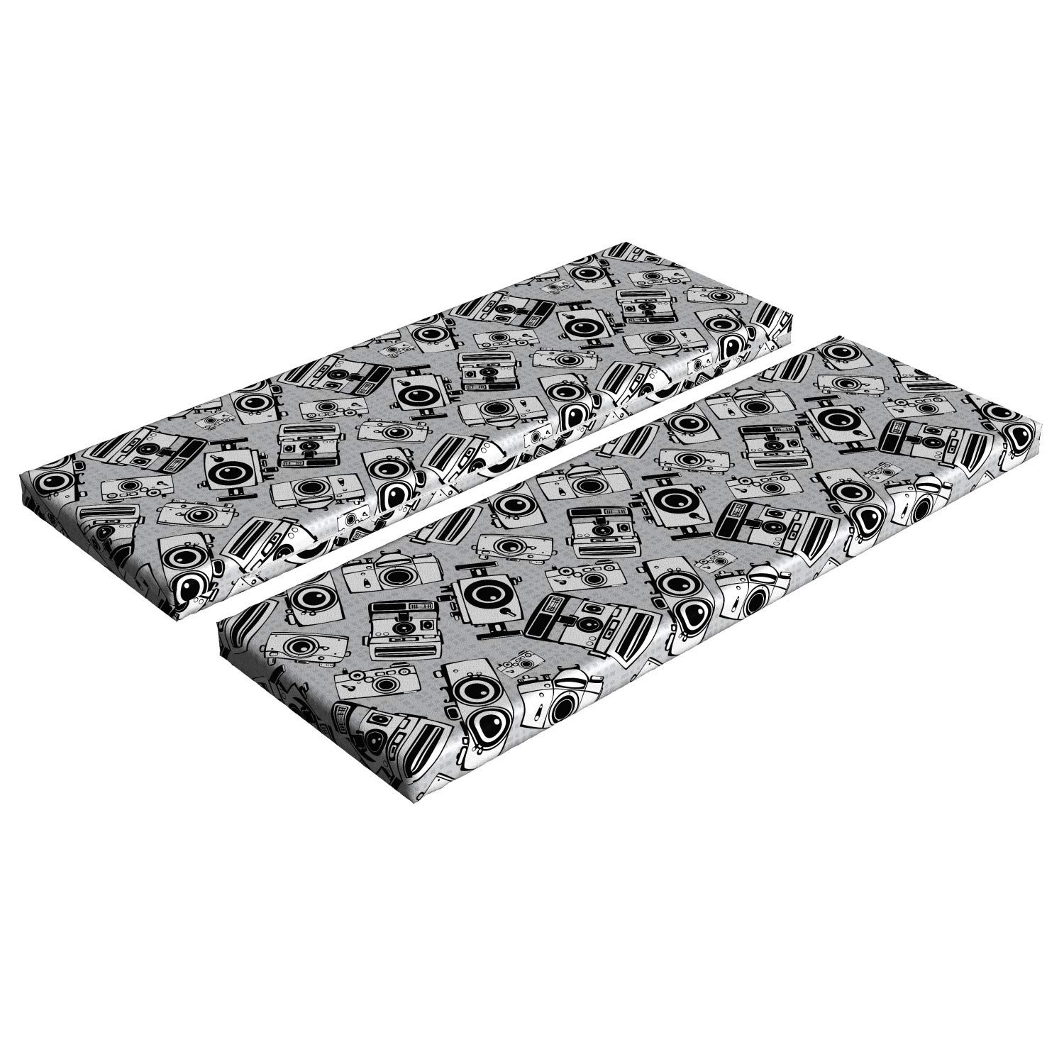 Ambesonne Vintage Film Camera Bench Cushion Set of 2 - 45