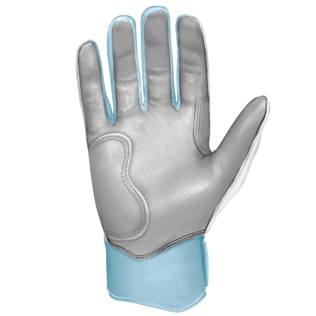 Bruce Bolt PREMIUM PRO Hitting Gloves - White Baseball Batting Gloves for Men & Women, Breathable & Grip-Enhanced for Training & Games | Perfect for Baseball, Softball, and Batting Cage Practice