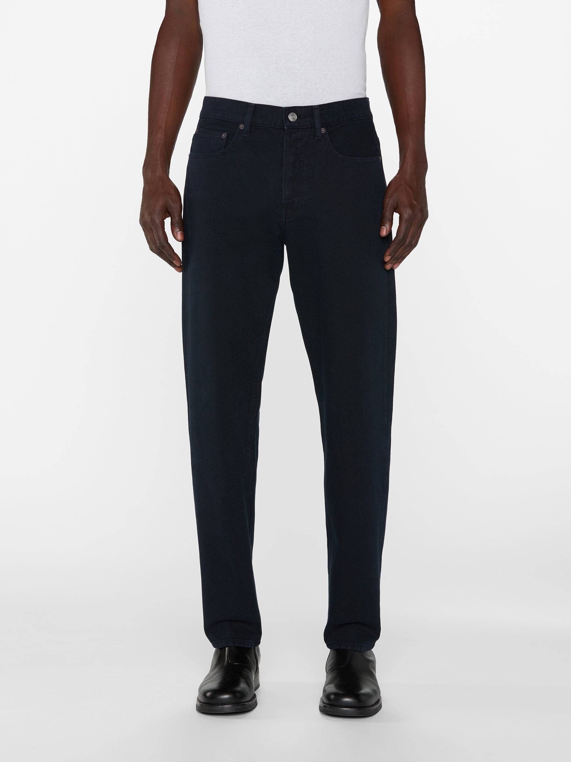 Straight Fit Dark Navy Jeans for Men - Classic Slim Denim Pants for Casual Wear & Everyday Style