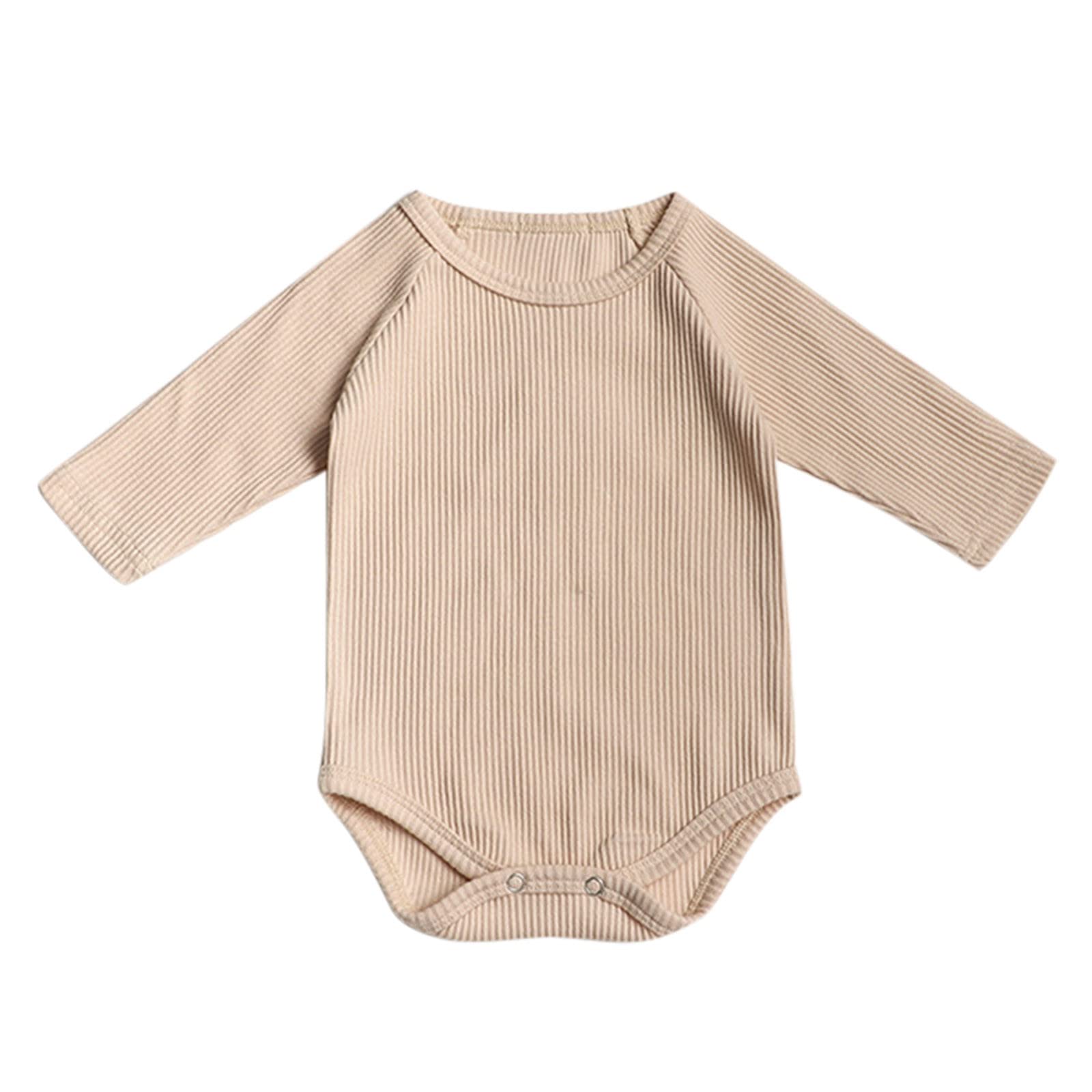 Vintage Baby Romper Jumpsuit for Boys & Girls - Long Sleeve Button-Up One-Piece Outfit | Fall & Winter Baby Clothes | Perfect for Family Photos, Holidays & Everyday Wear