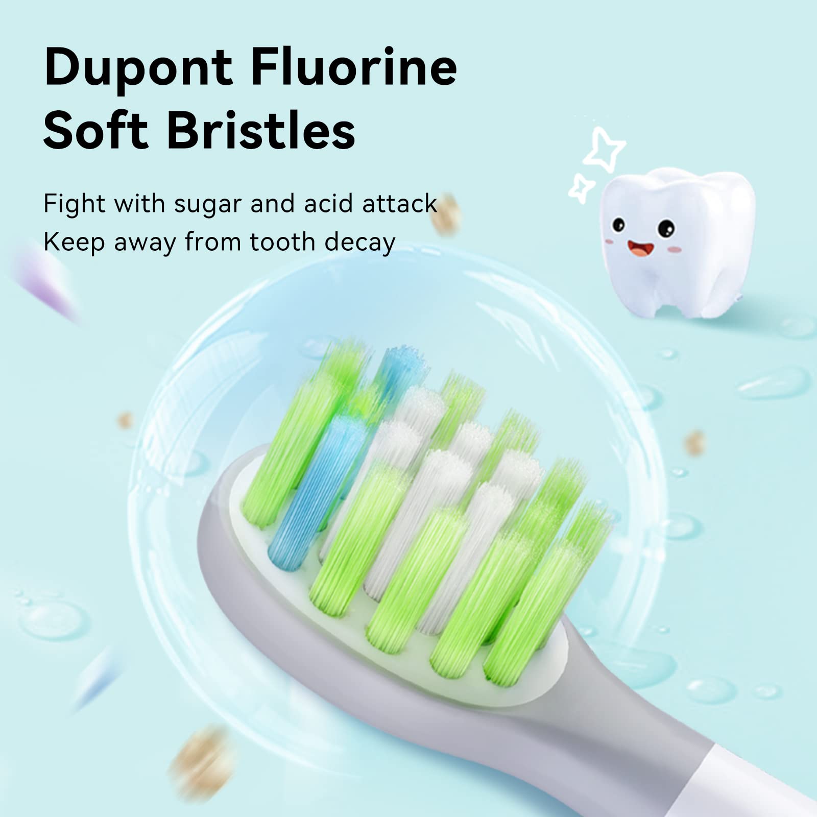 usmile Kids Electric Toothbrush - Soft Bristles, 2-Minute Timer, Ergonomic Silicone Handle, 6-Month Battery Life, for Ages 3+ (Green) - Perfect for Gentle Teeth Cleaning & Developing Healthy Oral Hygiene Habits in Children