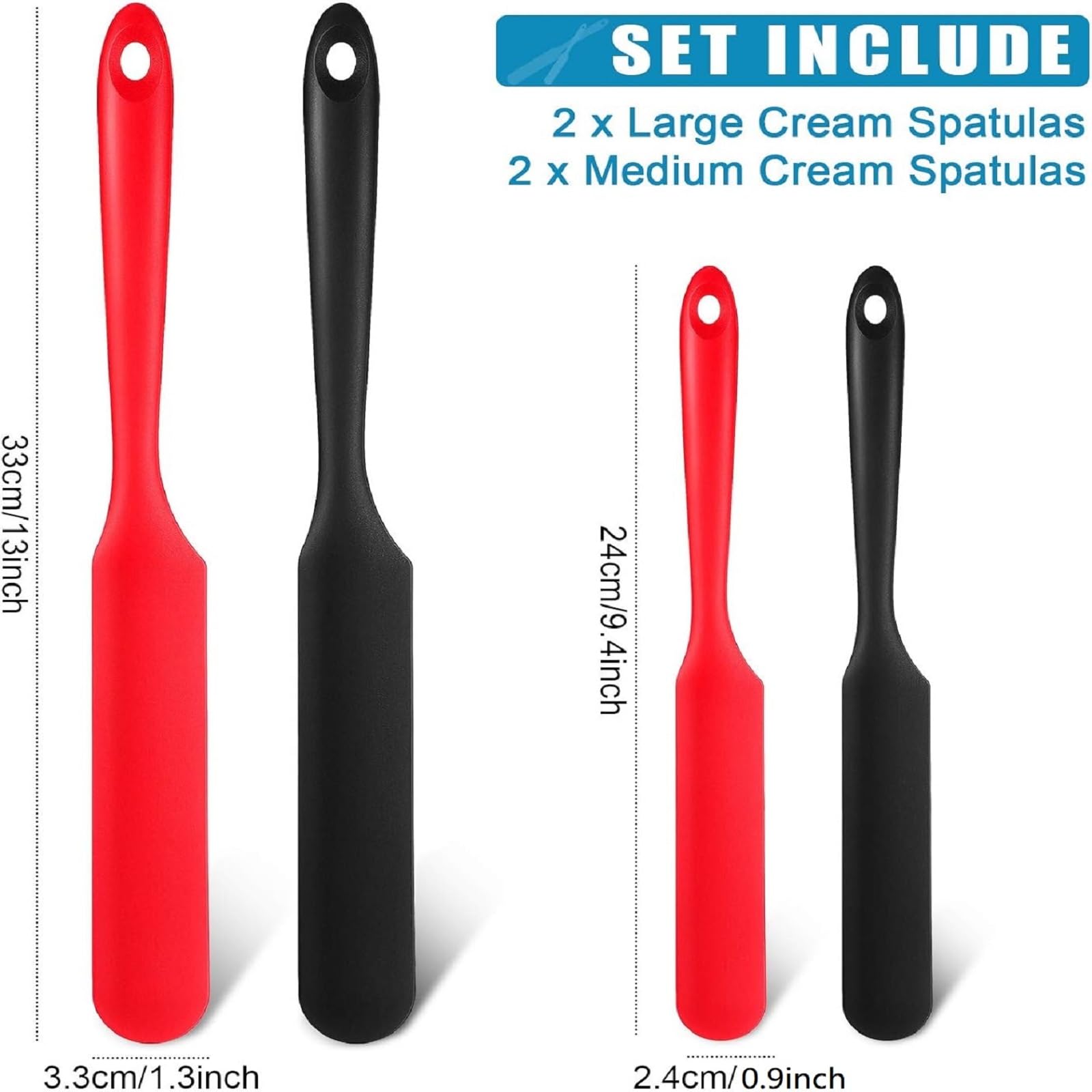 4-Piece Silicone Jar Spatula Set - 13