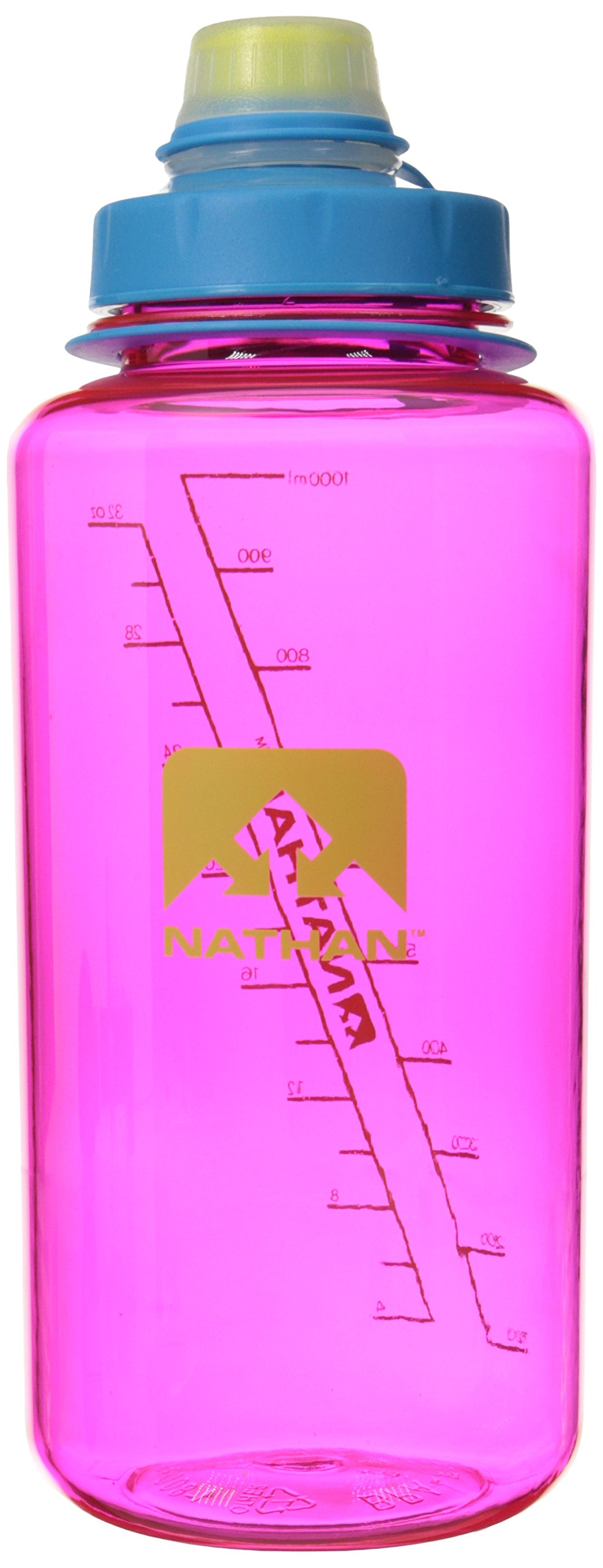 Nathan BigShot BPA-Free 32oz (1 Liter) Water Bottle - Odor Resistant, Leak Proof & Durable for Gym, Hiking, Travel & Everyday Hydration