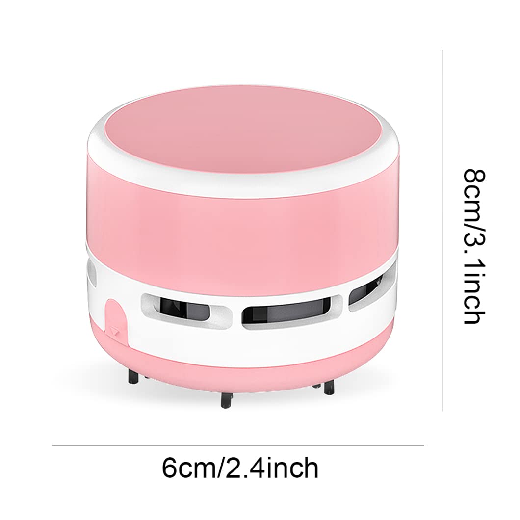Mini Cordless Handheld Vacuum Cleaner for Keyboard, Desk & Home - Portable USB Desktop Dust Sweeper for Office, School, Computer & Car - Compact Rolin Roly Vacuum for Crumbs, Pet Hair & Small Debris Cleaning