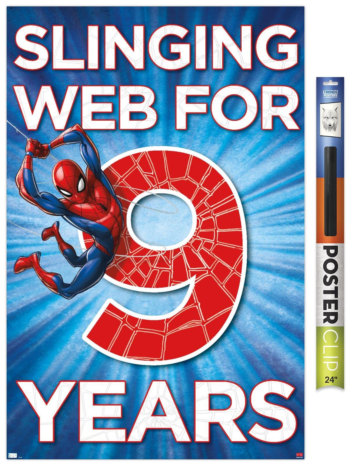 Trends International Marvel Spider-Man Happy 9th Birthday Wall Poster - 34
