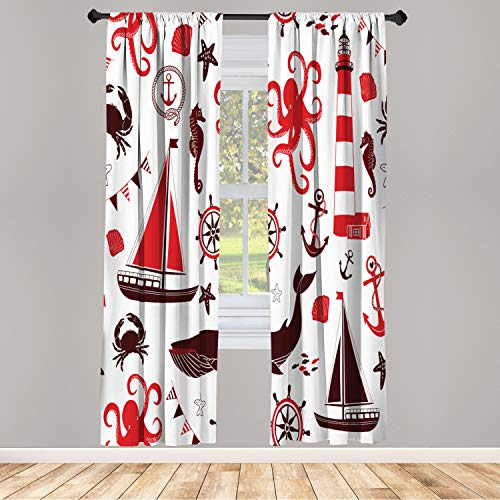 Red Burgundy and White