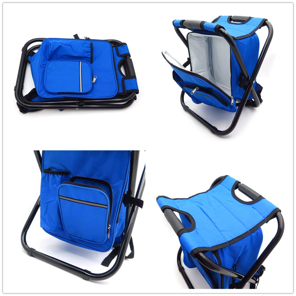 XKMT Portable Folding Camping Chair - Lightweight Fishing Stool with Carry Bag for Outdoor Travel, Beach, Picnic & Backpacking - Compact & Durable for Hiking, Camping Trips and Beach Relaxation