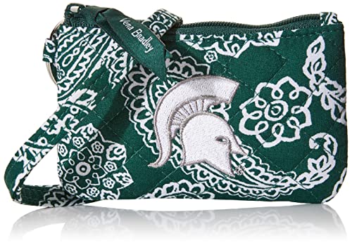 Vera Bradley Collegiate Zip ID Case with Lanyard & Keyring - Multiple Team Designs for School, Work & Travel - Perfect for Students, Teachers & Office Professionals