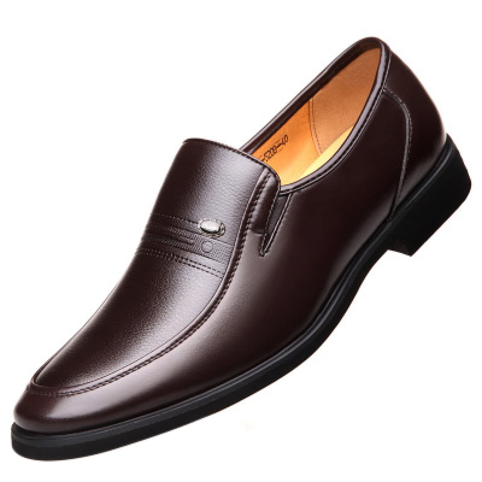 **Men's Breathable Leather Loafers - Summer Office Dress Shoes for Business & Formal Wear | Slip-On Comfort & Style for Work, Weddings & Casual Outings**