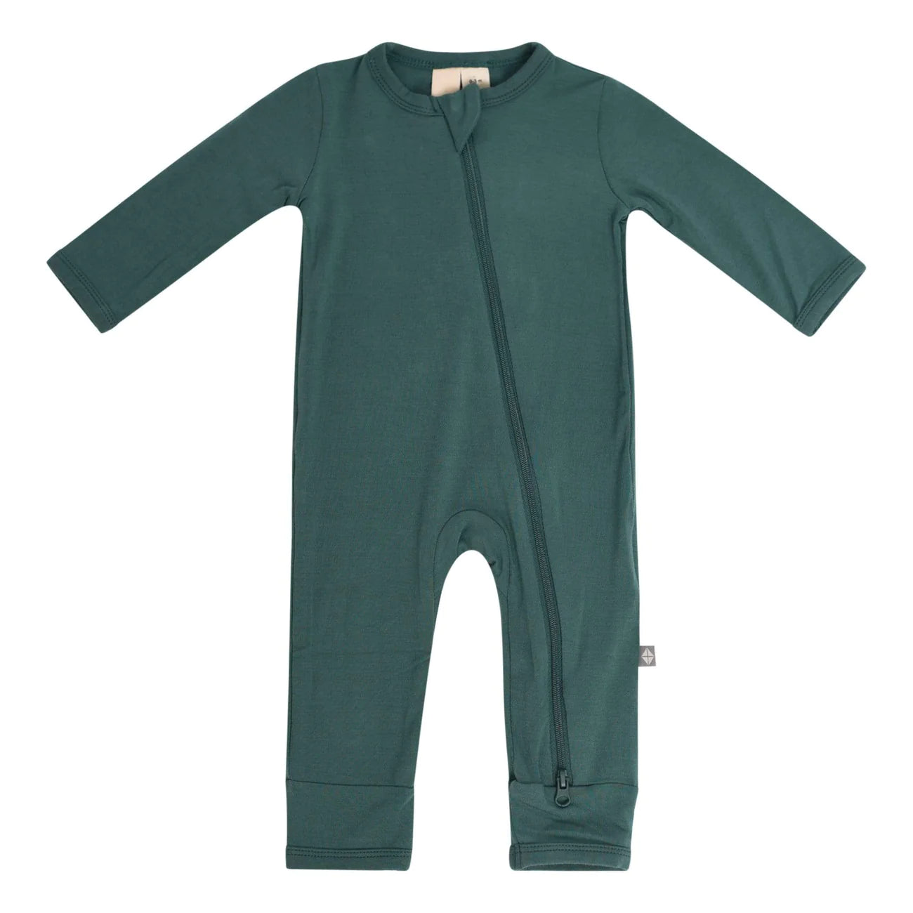 Kyte Baby Zippered Romper - Soft Organic Cotton One-Piece Jumpsuit for Infants & Toddlers (Emerald Green) | Perfect for Playtime, Naptime & Everyday Comfort