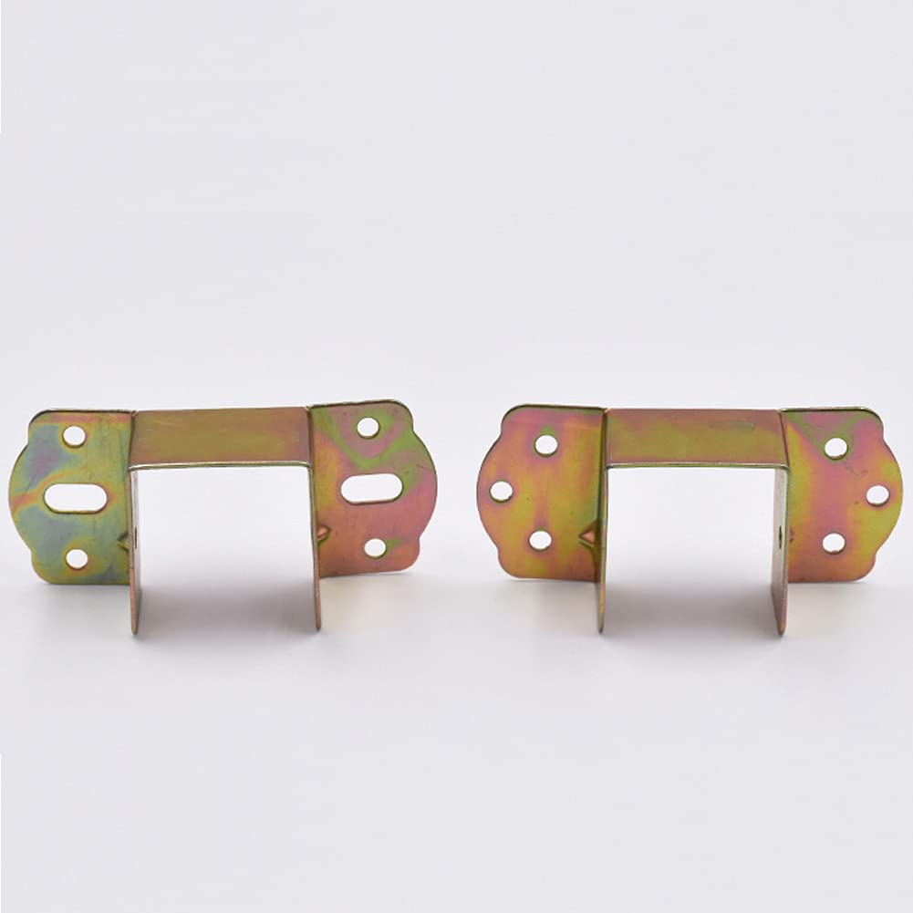 4PCS Heavy Duty Bed Hinges - Metal Corner Brackets for Furniture & Bed Frame Support - Durable Bed Hardware Accessories with Hanging Function - Perfect for Bedroom Furniture Assembly and DIY Projects