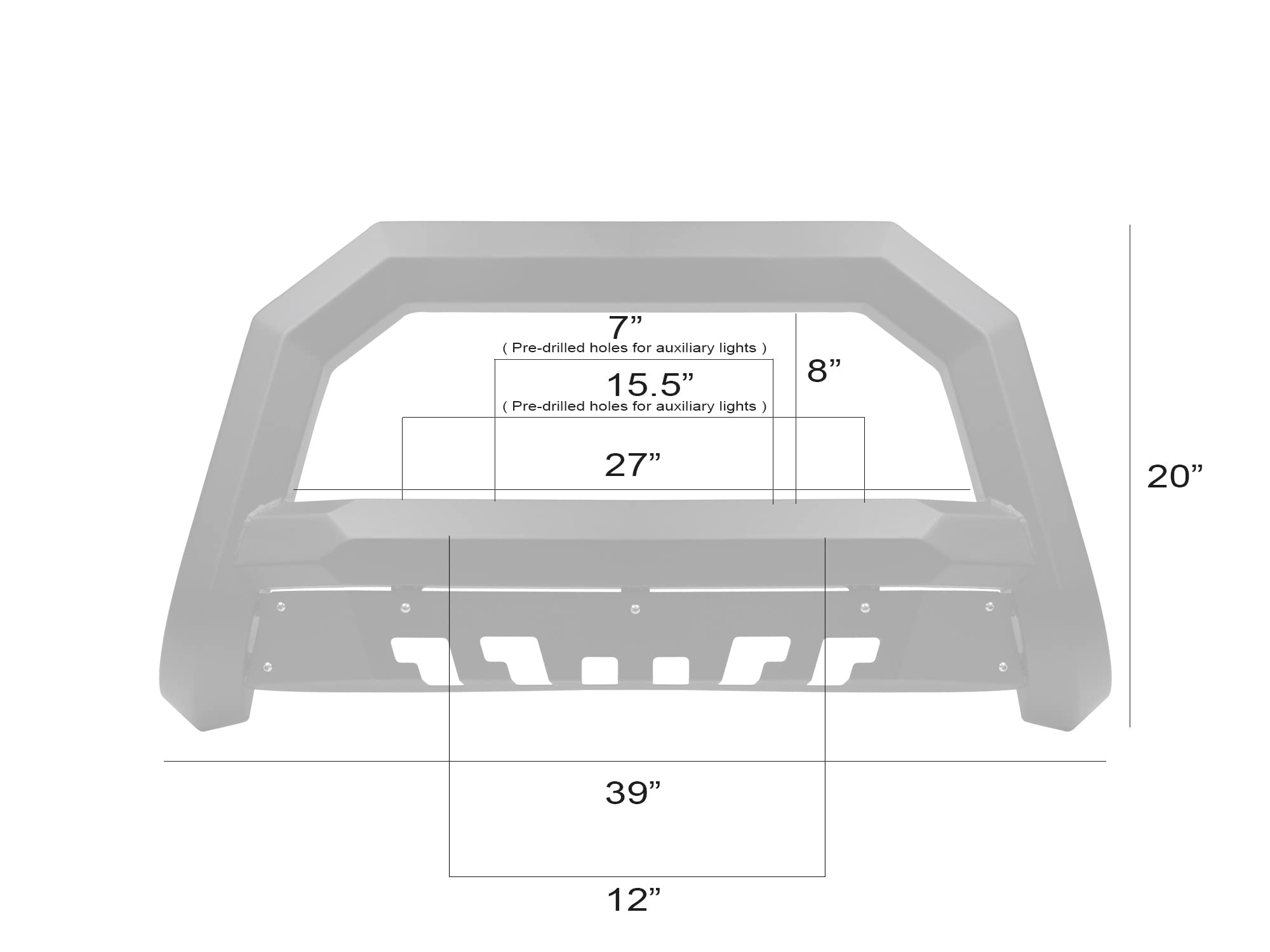 Armordillo 8712443 Rayden Series Bull Bar - Matte Black Heavy Duty Front Bumper Guard for 2018-2024 Jeep Wrangler JL & 2020-2024 Jeep Gladiator JT | Off-Road Protection & Stylish Upgrade