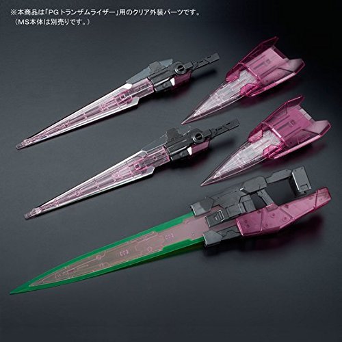 Bandai PG 1/60 GN-0000 + GNR-010 Trans-Am Riser Clear Color Body Plastic Model Kit - High Detail Gundam Model for Collectors & Anime Fans - Perfect for Display & DIY Building Projects