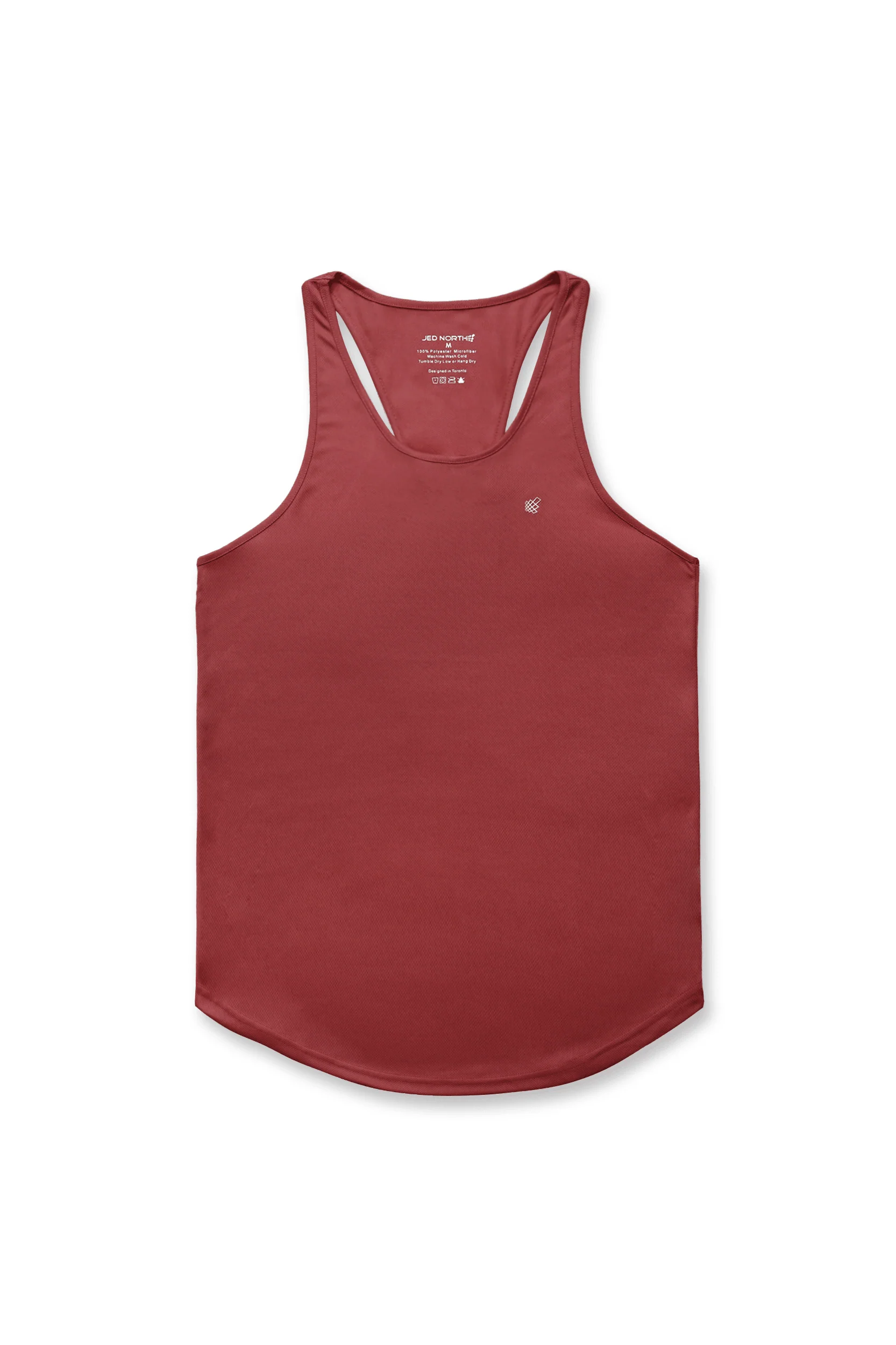 Jed North Men's Microfiber Dri-Fit Tank Top - Moisture Wicking Athletic Shirt for Workout & Running - Maroon Red Color
