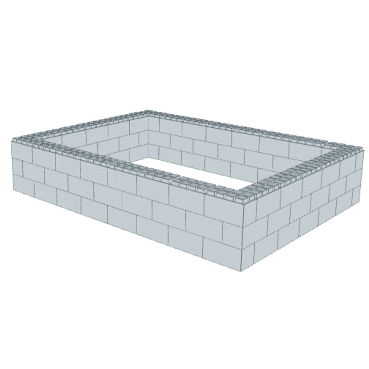 EverBlock Queen Bed Surround Kit - 6’ x 8’ x 1’ 7” Modular Bed Frame with Giant Building Blocks | Easy Connect & Reusable Design for Indoor & Outdoor Use | Perfect for DIY Bedroom Decor, Kids Play Area, and Custom Furniture Projects