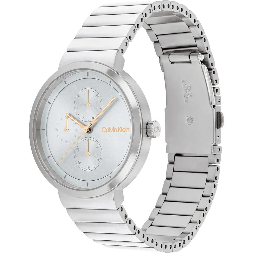 Calvin Klein Ionic Thin Silver Plated Watch 25100032 - Stylish Minimalist Watch for Men & Women - Perfect for Casual, Office & Formal Occasions