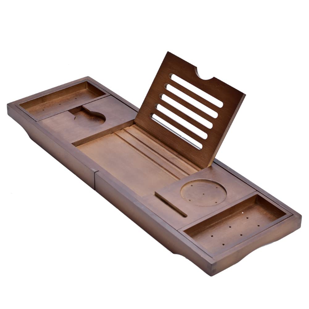 Retractable Bathtub Caddy Tray (70-105cm) - Non-Slip Bathroom Shelf with Phone Holder for Relaxing Baths | Fits Most Bathtubs | Perfect for Reading, Wine & Spa Nights