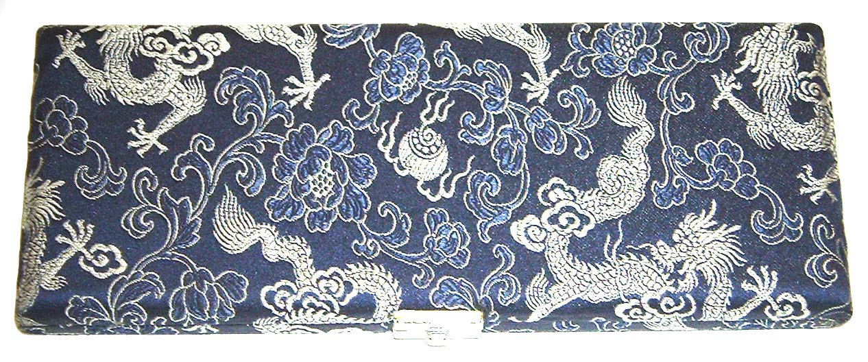 6-Piece English Horn 18-Oboe Reed Case with Silk Lining - Blue & Silver - Perfect for Musicians, Students, and Professional Oboe Players - Ideal for Storage, Travel, and Performance Accessories