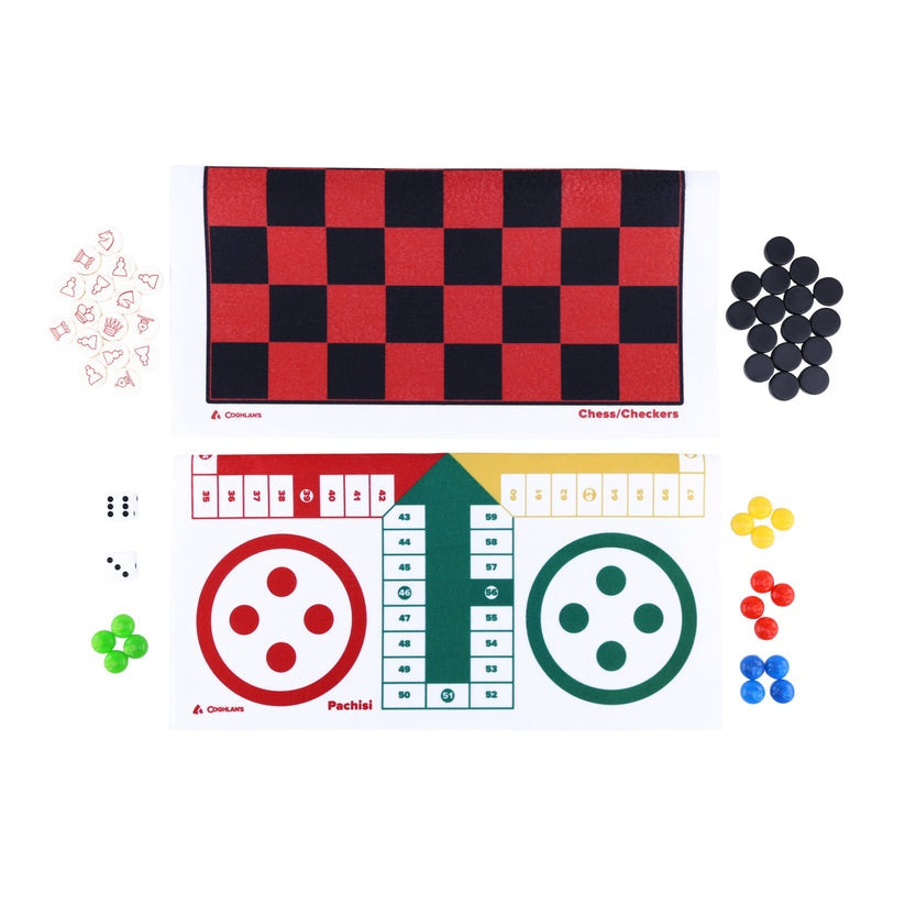 3 in 1 Game Roll - Portable Board Game Mat for Poker, Dice & Card Games - Perfect for Family Game Nights, Camping & Travel Entertainment