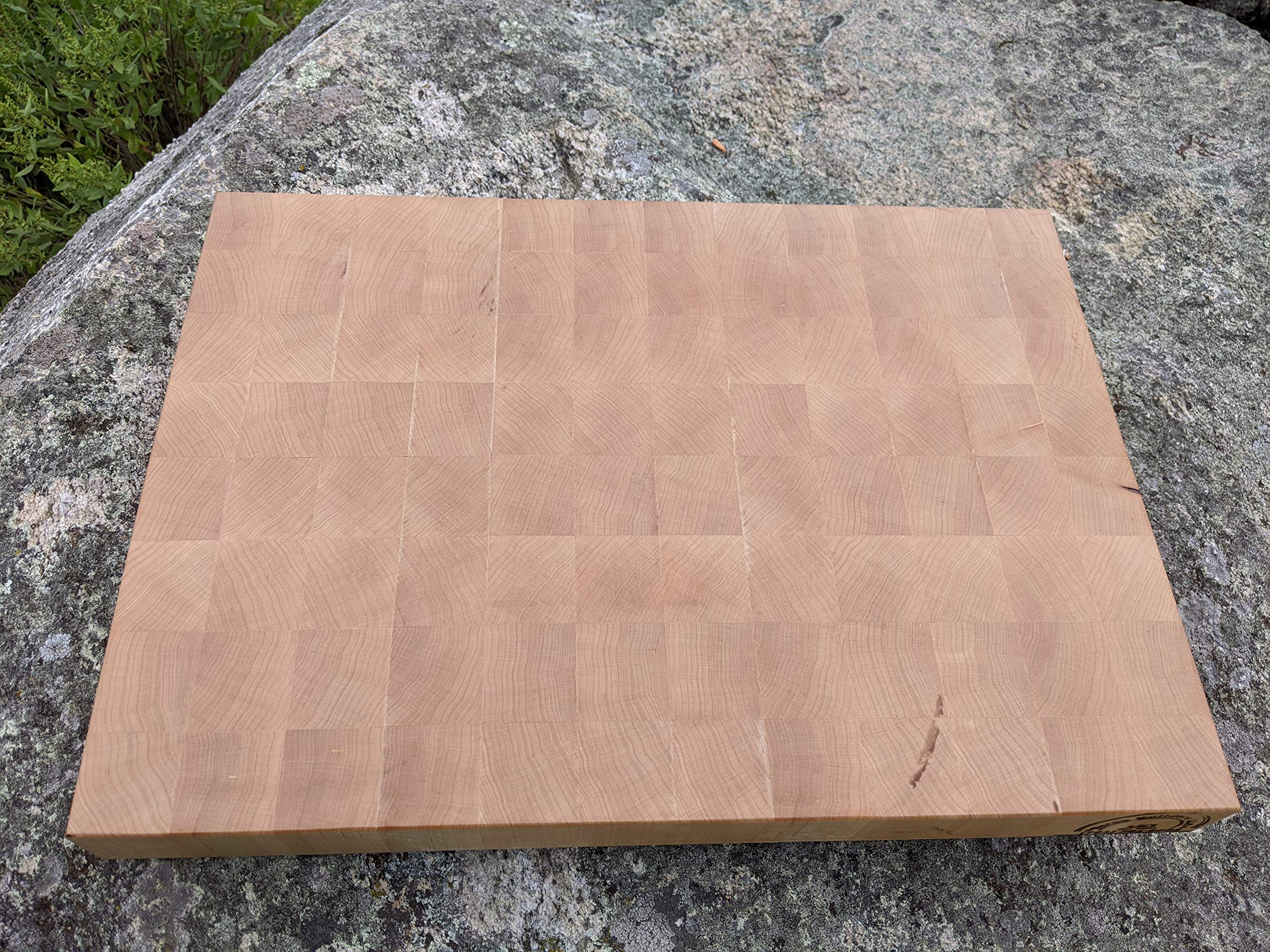 Premium Maple End Grain Butcher Block Cutting Board - Heavy Duty Wood Chopping Board for Kitchen, Meat Cutting & Food Prep - Perfect for Chefs, Home Cooking & BBQ