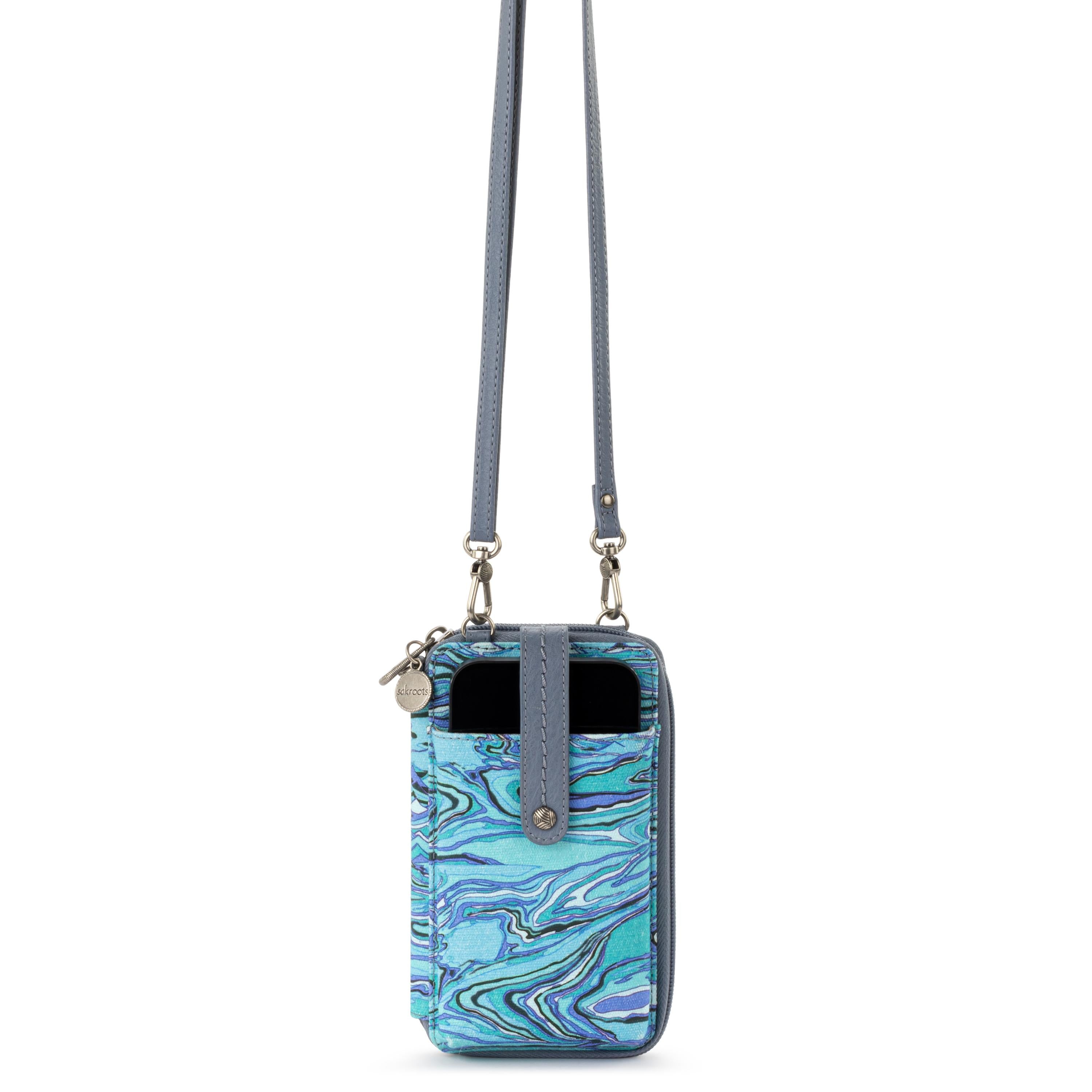 Salinas Smartphone Wallet - Canvas RFID Blocking Card Holder for iPhone & Android - Stylish Reef Water Nation Design - Perfect for Travel, Work & Everyday Use