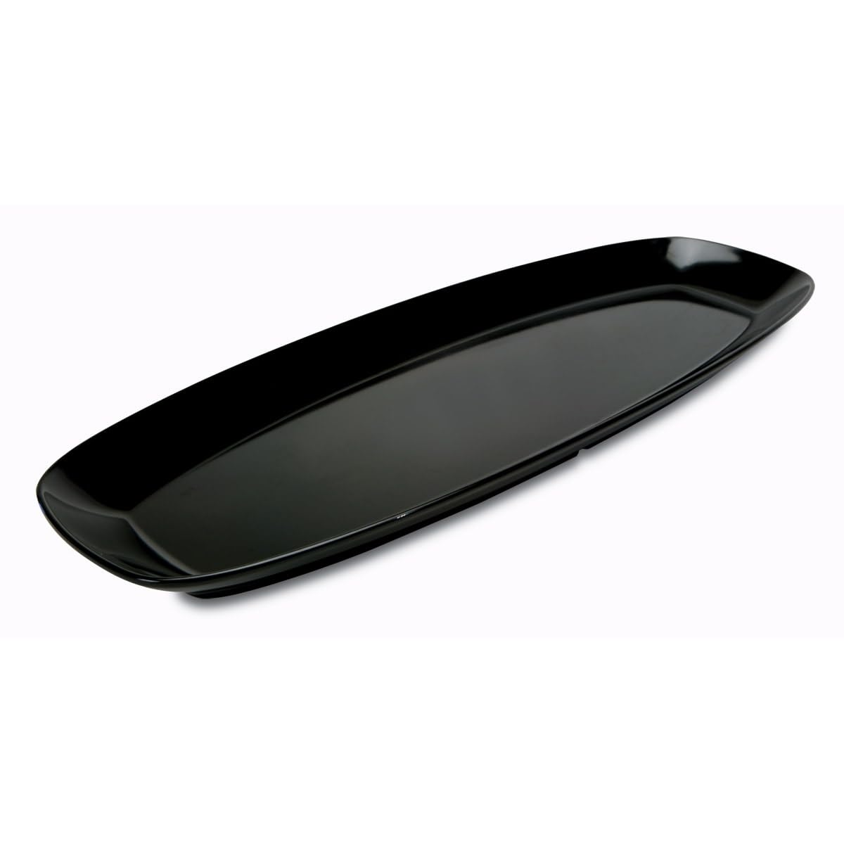 Premium Delfin 5 Qt. Black Large Salmon Serving Platter - Perfect for Seafood Parties, Holiday Gatherings & Elegant Buffet Displays