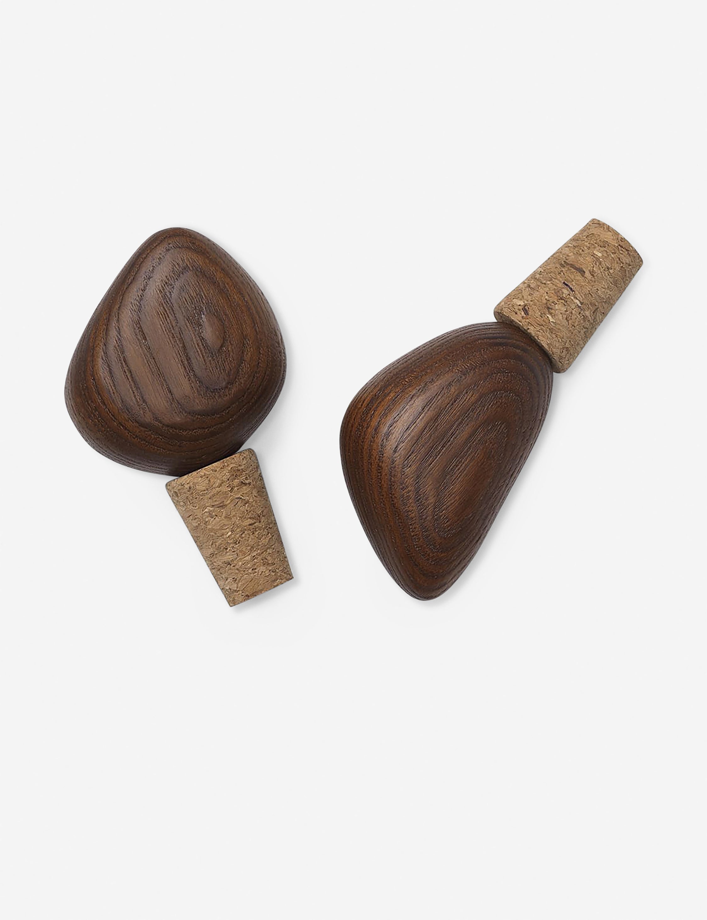 Ferm Living Cairn Wine Stopper Set of 2 - Elegant Wine Bottle Sealer for Red, White & Sparkling Wines - Perfect for Dinner Parties, Wine Tasting & Home Bar Accessories
