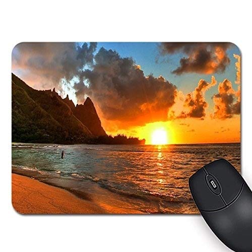 Premium Rectangle Gaming Mouse Pad with Stunning Sunset Design - Eco-Friendly Natural Rubber, Durable & Non-Slip Desk Accessory for PC/Laptop - Perfect Gift for Gamers & Office Use