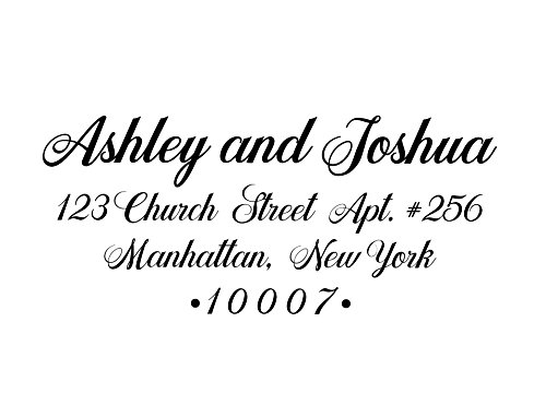 Personalized Self Inking Wedding Address Stamp - Custom Family Name & Address Rubber Stamp for Invitations, Envelopes, Thank You Cards & Wedding Stationery