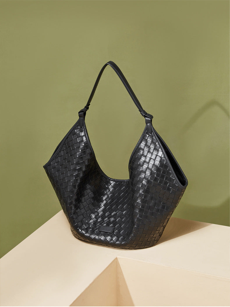 Effortless Woven Shoulder Carry Bag - Stylish & Lightweight Crossbody Purse for Women - Perfect for Shopping, Travel & Everyday Use