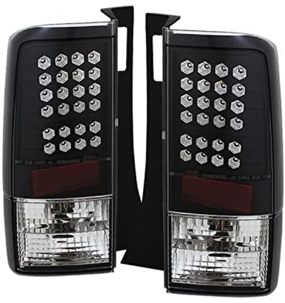 Spyder Auto 5007759 LED Tail Lights for Cars - Black/Clear Smoke Lens - High Visibility & Durable Design - Perfect for Night Driving & Custom Car Upgrades