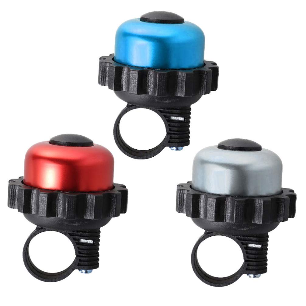 Garneck 3-Piece Aluminum Alloy Bike Bell Set - Loud Bicycle Horn for Mountain & Road Bikes (Silver) | Durable Cycling Accessories for Commuting, Exercise & Outdoor Adventures