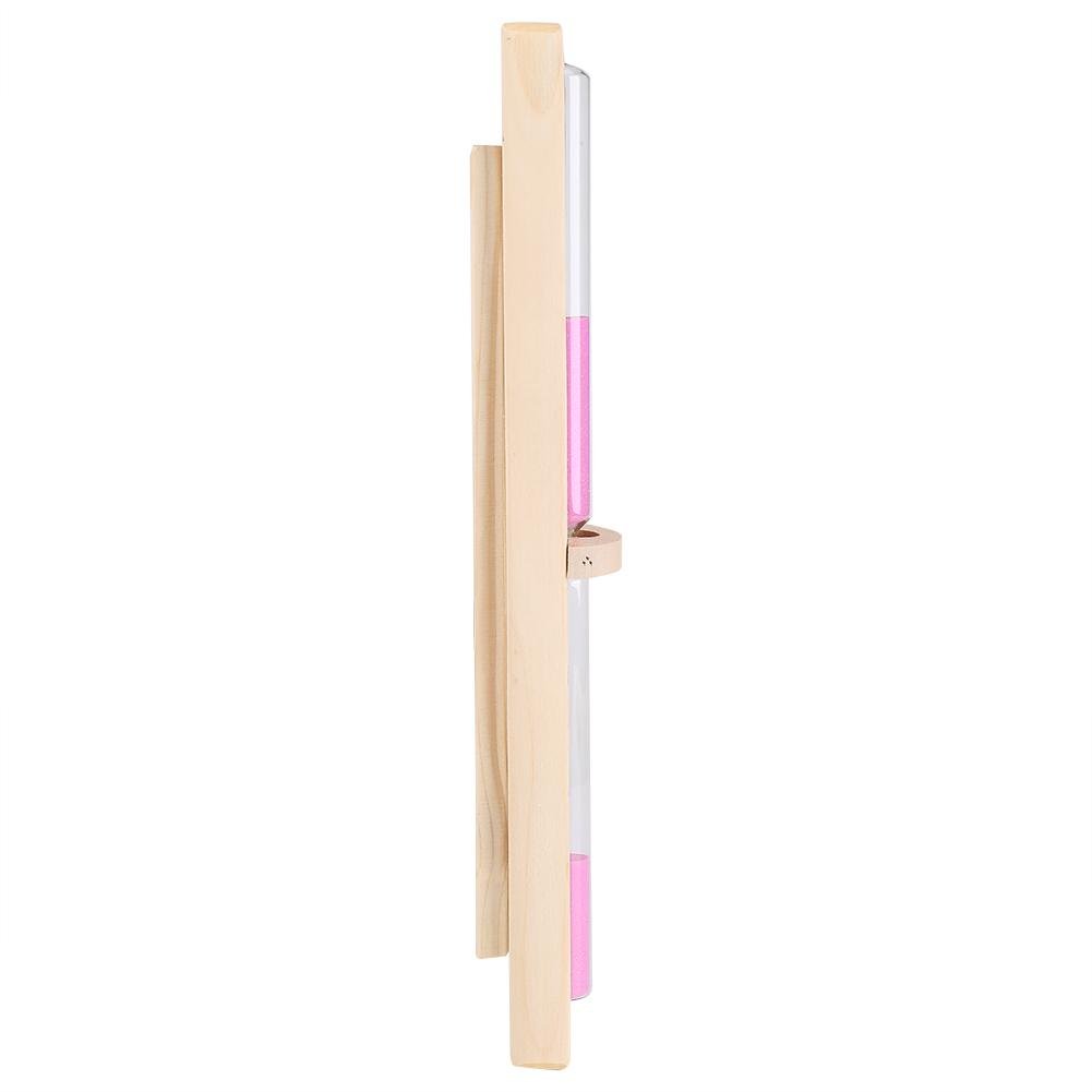 15 Minute Wooden Sauna Sand Timer - Heat Resistant Rotating Hourglass for Steam Room & Spa - Wall Mounted Glass Sand Clock with Natural Sands - Perfect for Sauna Timing, Yoga Studio, Meditation Room & Home Decor