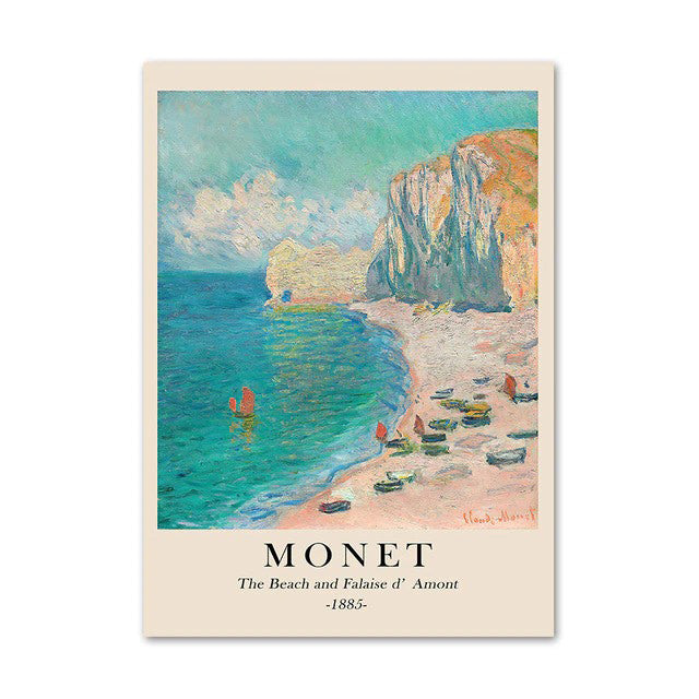 Monet Scenery Art Canvas Posters - Impressionist Wall Decor for Living Room, Bedroom & Office - High Quality Printed Canvas Artwork