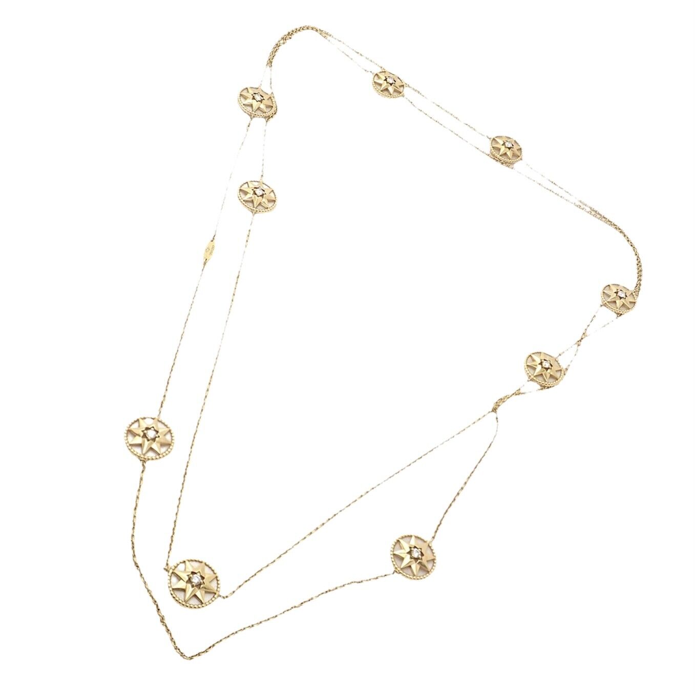 Christian Dior 18k Gold Rose de Vents Mother of Pearl Diamond 42