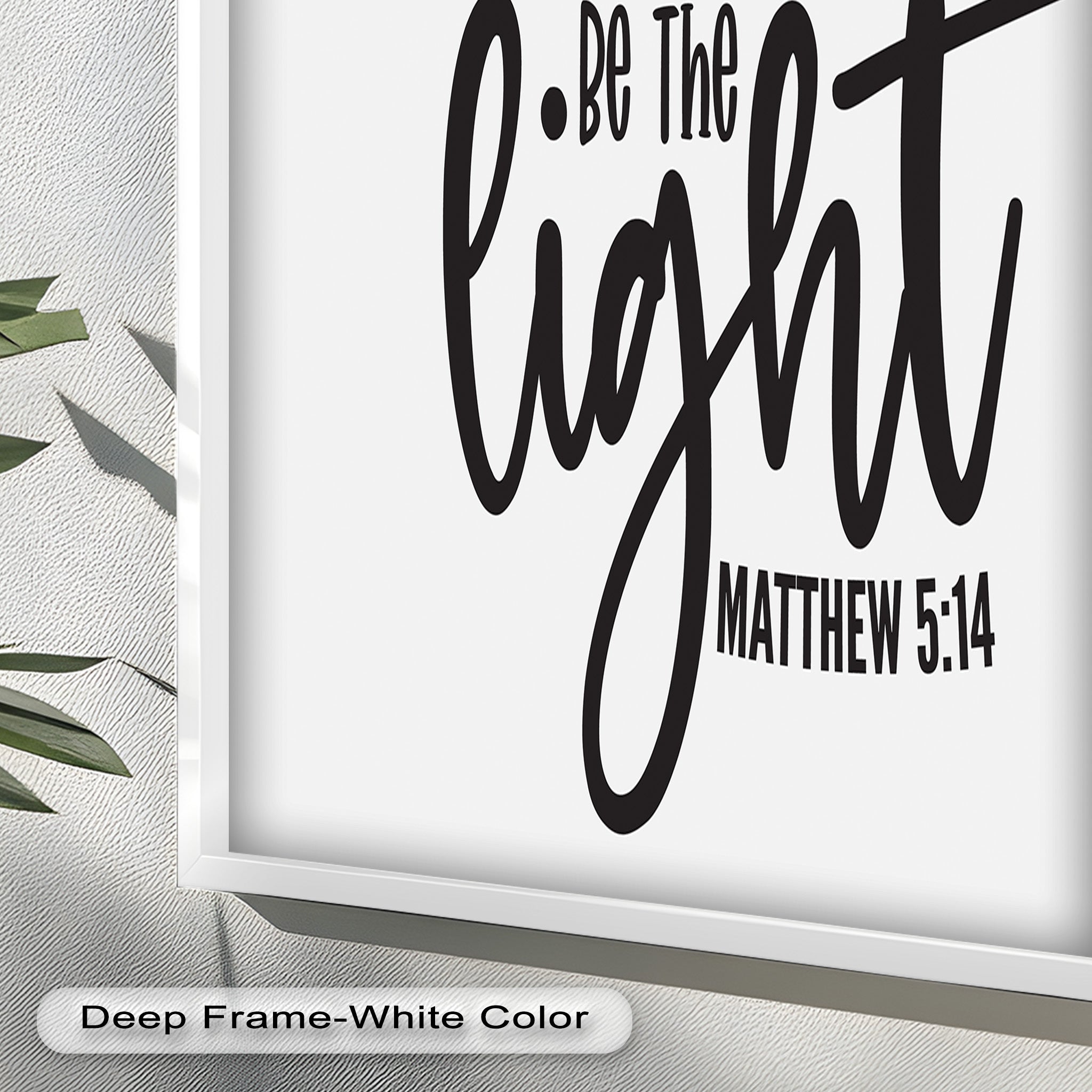Be The Light - Matthew 5:14 Bible Verse Oil Painting - Christian Home Decor & Gift for Religious Inspiration