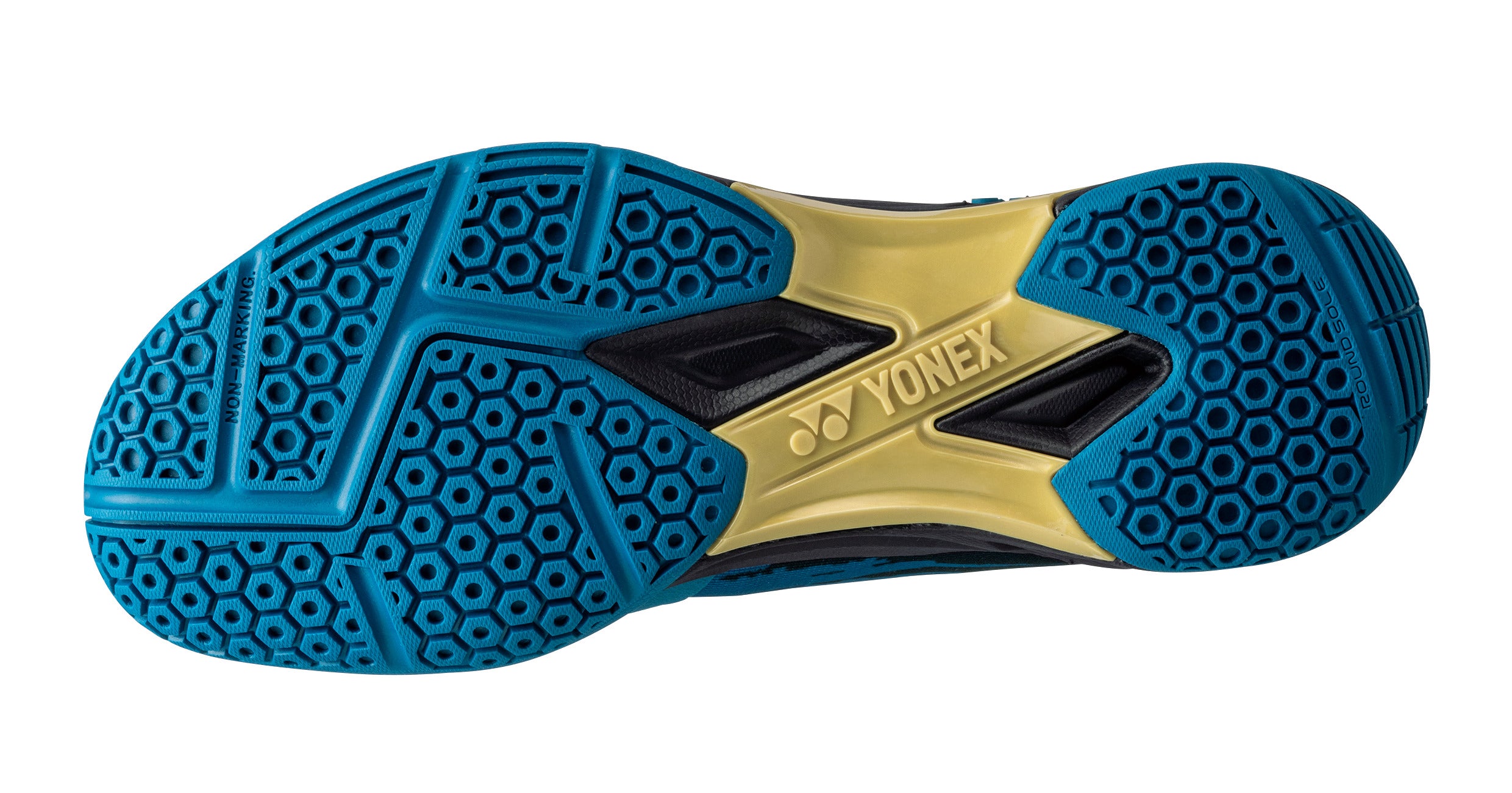 Yonex Power Cushion Cascade Drive Unisex Badminton Shoes - Lightweight & Cushioned for Court Sports (Teal Blue/Gold) - Perfect for Badminton, Tennis & Indoor Court Games