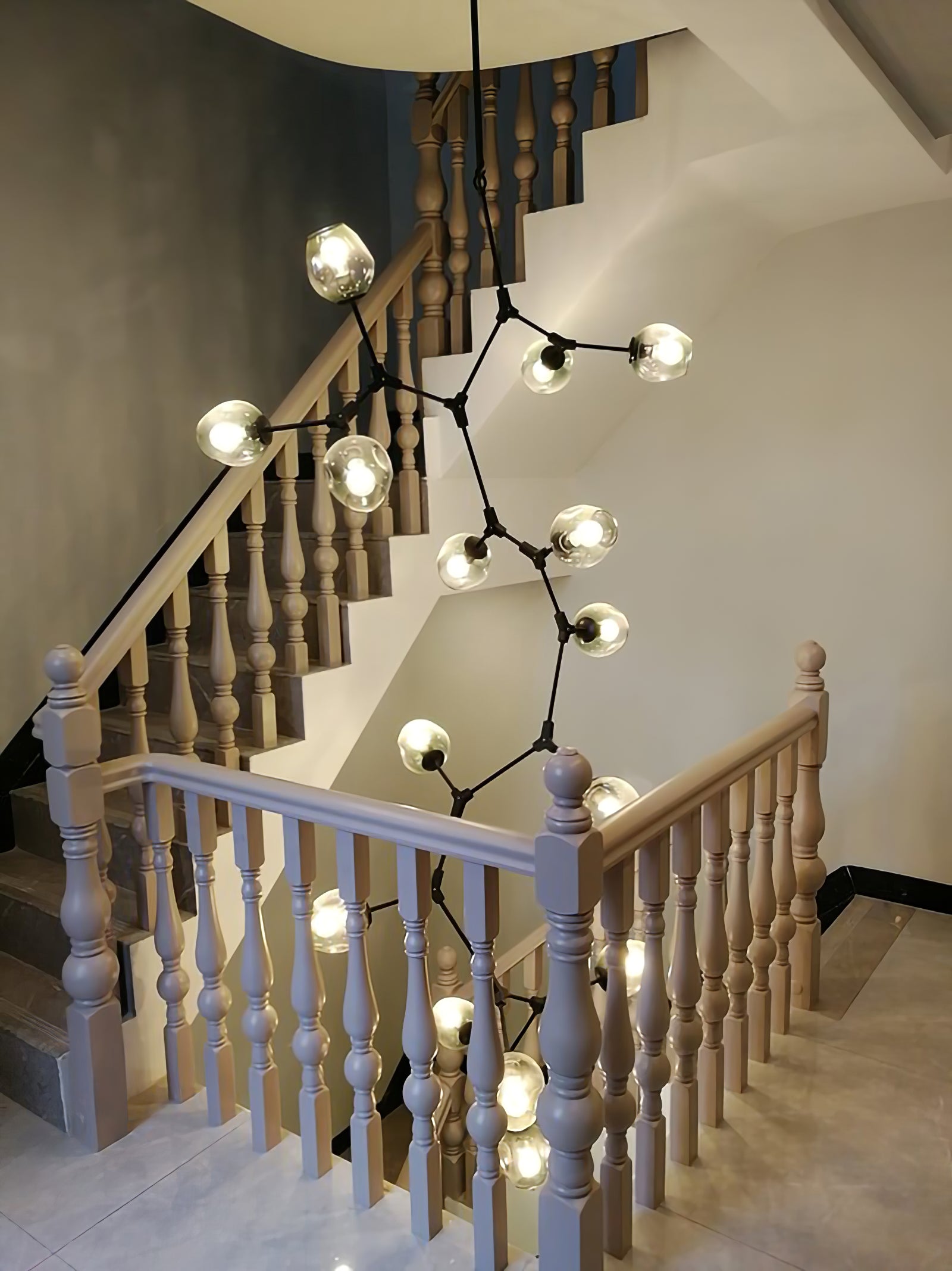 Modern Bifurcation Bubble Chandeliers - Elegant Crystal Glass Pendant Lighting Fixture for Dining Room, Living Room, or Bedroom Decor