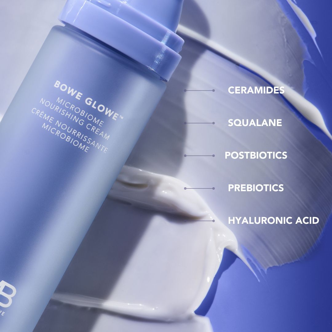 Bowe Glowe Microbiome Nourishing Face Cream for Dry & Sensitive Skin - Hydrating & Soothing Moisturizer for Daily Skincare Routine