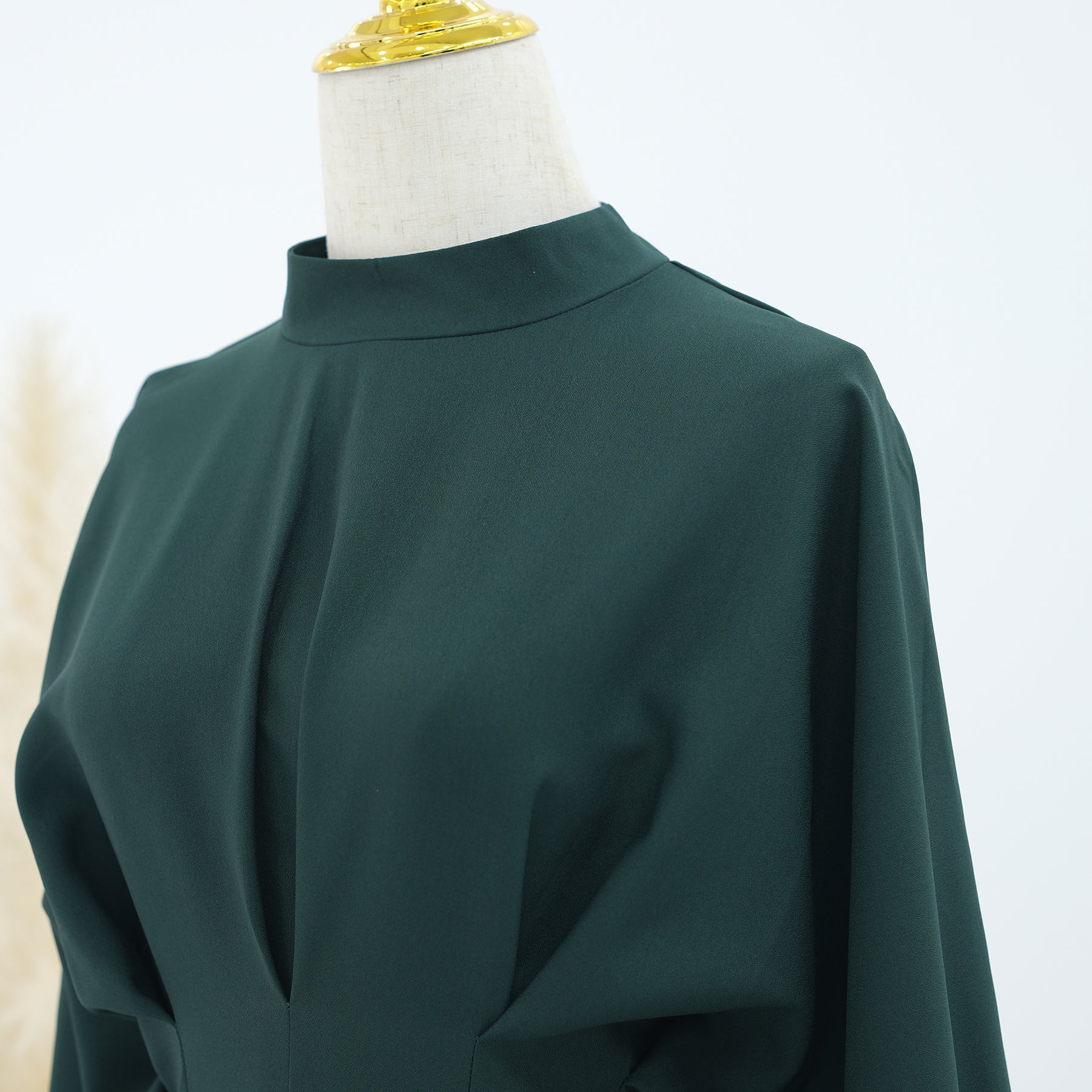 Madison Long Sleeve Maxi Dress in Green | Flowy Boho Chic Women's Dress for Casual Outings, Date Nights & Fall Weddings