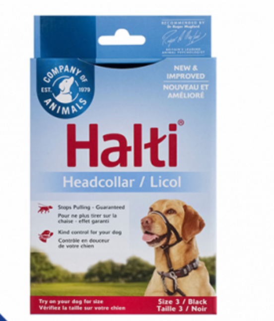 Halti Headcollar for Dogs - Gentle No-Pull Dog Harness in Black | Perfect for Training, Walking & Controlling Strong Pullers